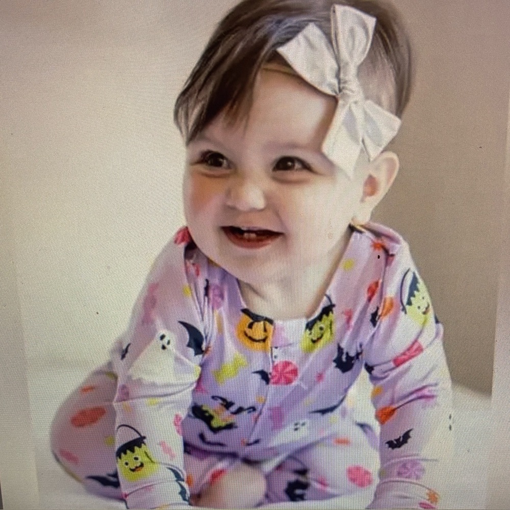 Kids Halloween Ghost & Pumpkin Pink Pajama Romper